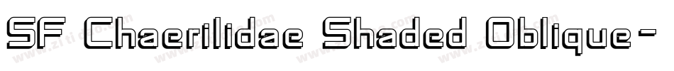 SF Chaerilidae Shaded Oblique字体转换